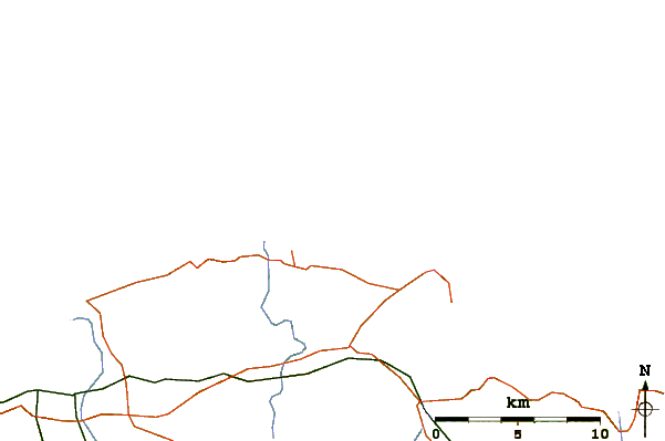 Roads and rivers around Playa de los Barcos