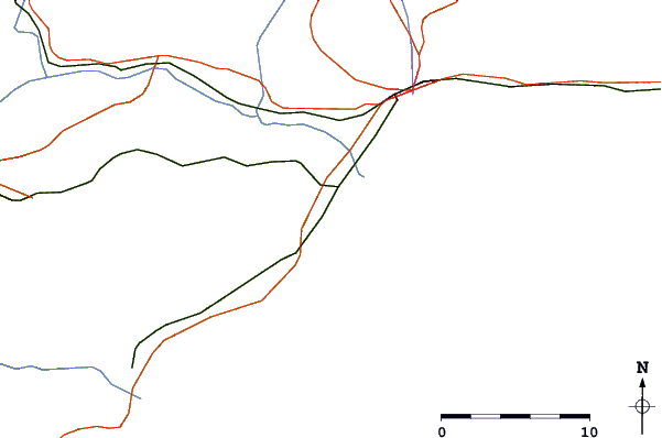 Roads and rivers around Playa la Carihuela