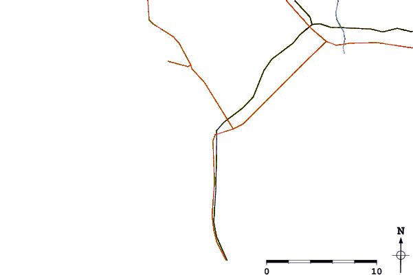 Roads and rivers around Plouharnel La Guerite Tata Beach
