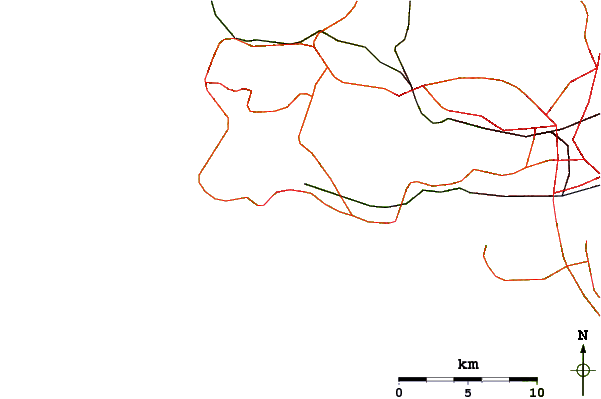 Roads and rivers around Poca