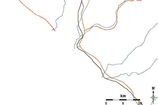 Roads and rivers around Poche Beach