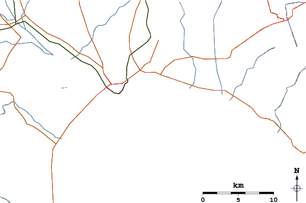 Roads and rivers around Poetto (Cagliari)