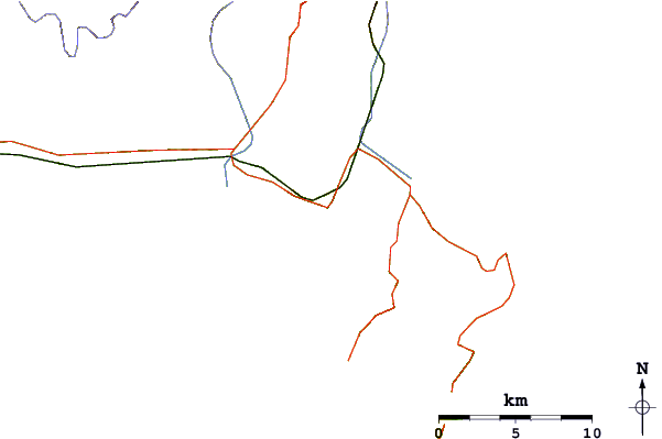 Roads and rivers around Point Annihilation