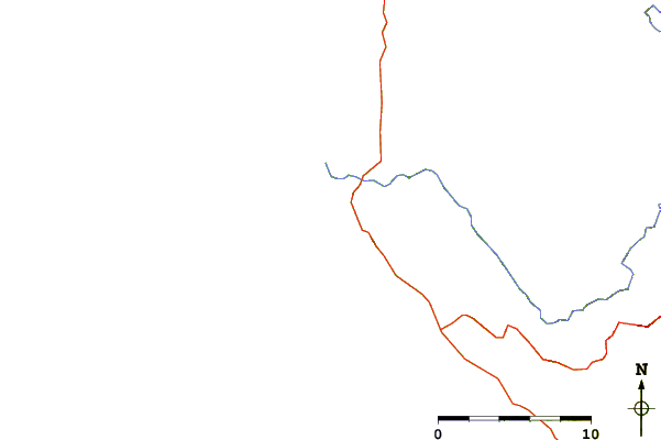Roads and rivers around Point Arena