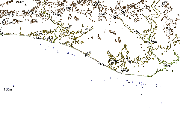 Shoreline around Point Burwell