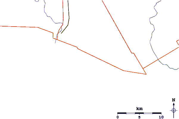 Roads and rivers around Point Burwell