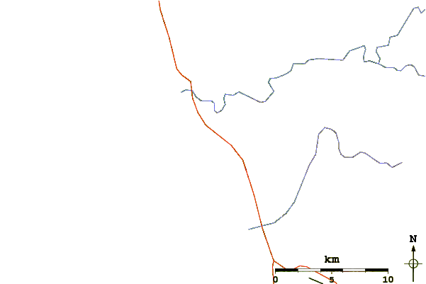 Roads and rivers around Point Grenville