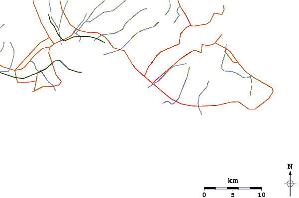 Roads and rivers around Point Panic