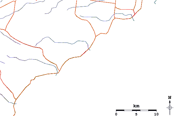 Roads and rivers around Point Roadnight
