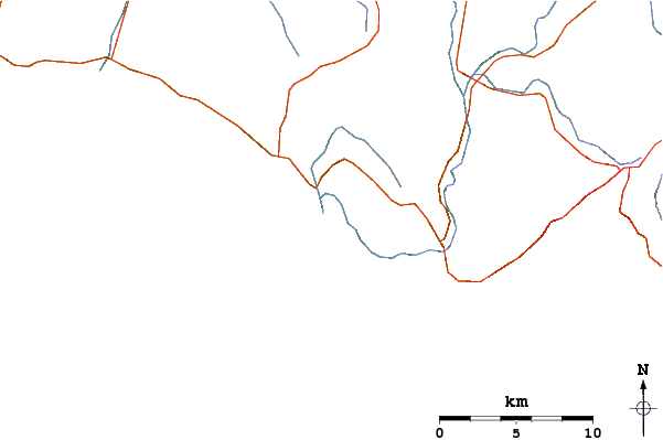 Roads and rivers around Point Ronald and Princetown