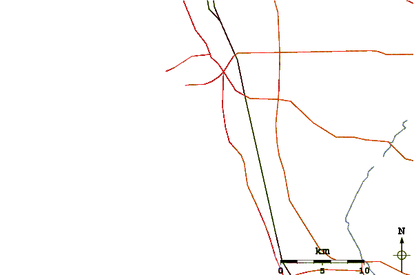 Roads and rivers around Point o Rocks