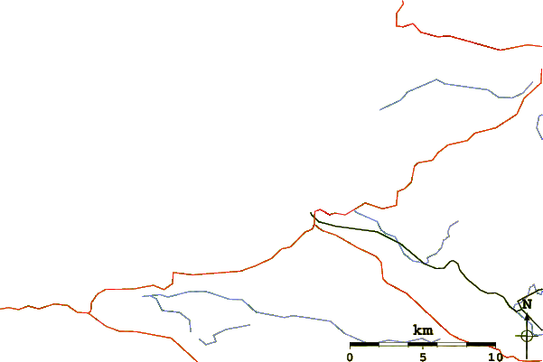 Roads and rivers around Pointe de Leyde