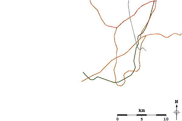 Roads and rivers around Point de la Torche