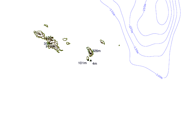 Shoreline around Pointe Canon