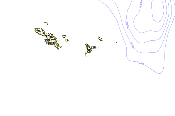 Shoreline around Pointe Jacques