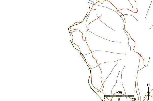 Roads and rivers around Pointe des Trois Bassins