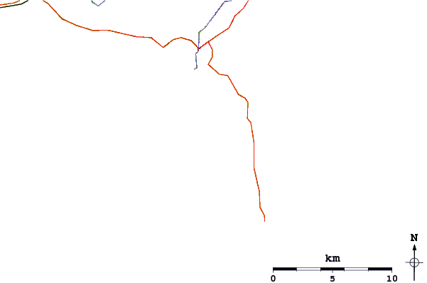 Roads and rivers around Poldhu Cove