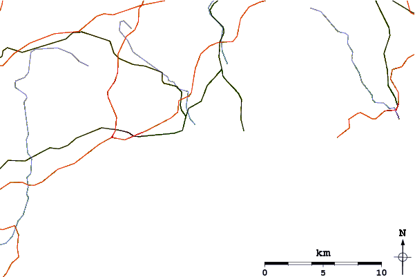 Roads and rivers around Polkerris