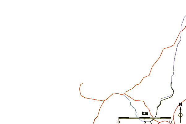 Roads and rivers around Polzeath
