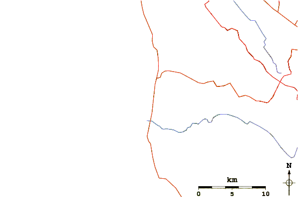 Roads and rivers around Pomponio State Beach