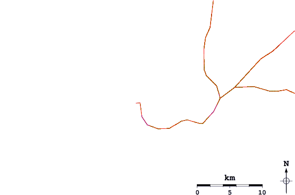 Roads and rivers around Pondalowie Bay