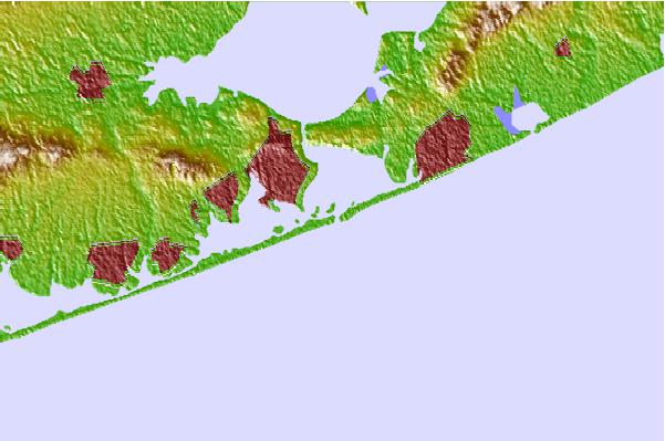 Surf spots located close to Ponquogue The Bowl