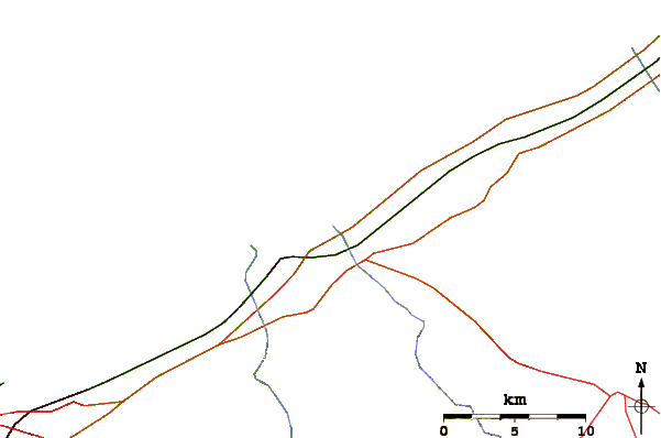 Roads and rivers around Pont Blondin