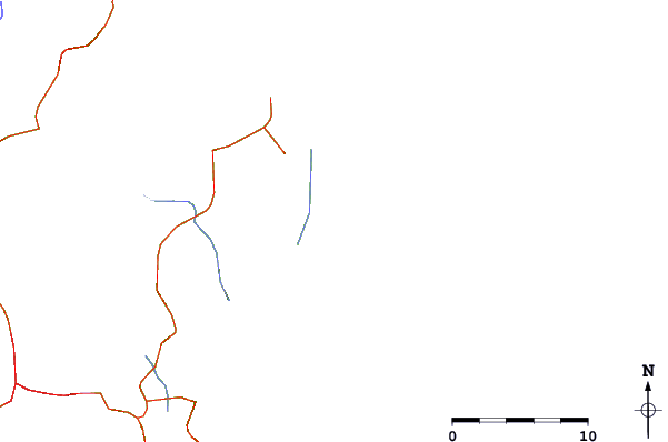 Roads and rivers around Ponta Das Aranhas
