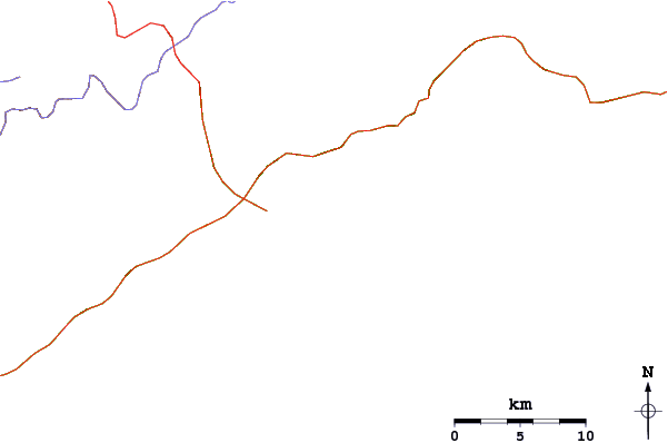 Roads and rivers around Ponta Grossa
