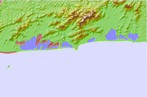 Surf breaks located close to Ponta Negra (Quebra Mar)