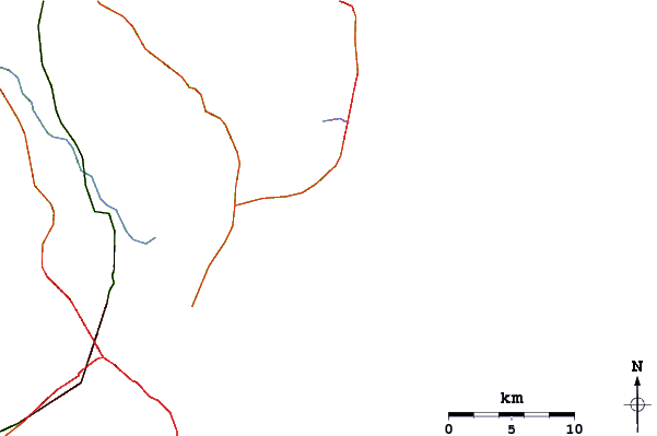 Roads and rivers around Ponta do Cacao