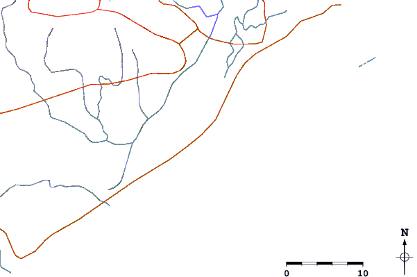 Roads and rivers around Ponta do Mangue