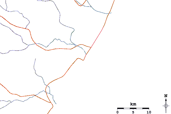 Roads and rivers around Ponta do Sauipe
