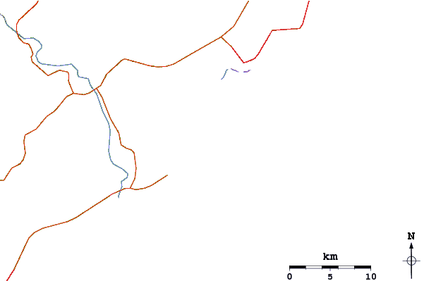Roads and rivers around Ponta do Ubu