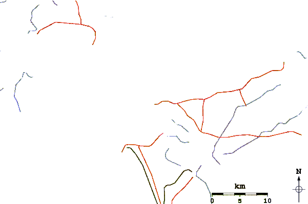 Roads and rivers around Ponta do Farol