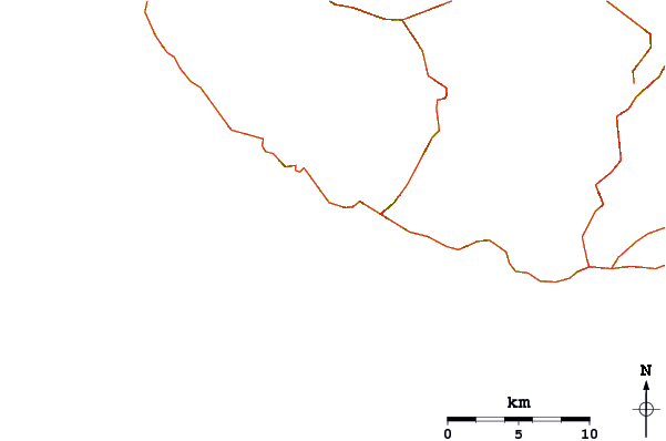 Roads and rivers around Ponta do Sol