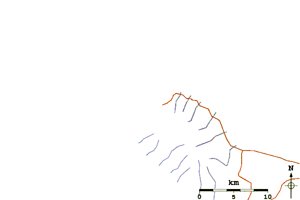 Roads and rivers around Ponta dos Mosteiros