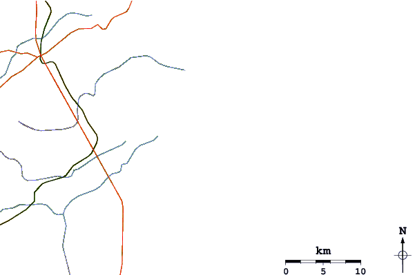 Roads and rivers around Pontal (Baia Formosa)