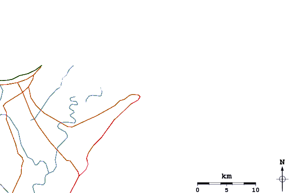 Roads and rivers around Pontal do Sul