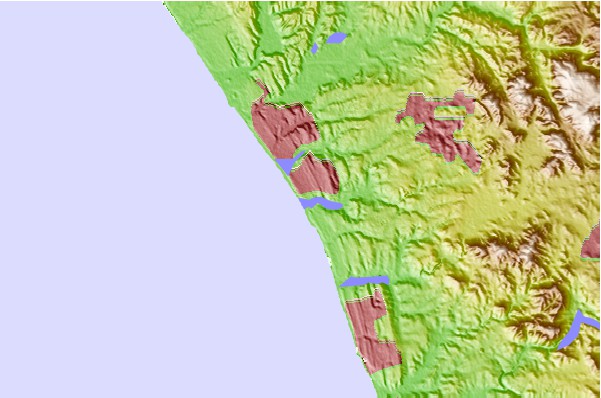 Surf spots located close to Ponto