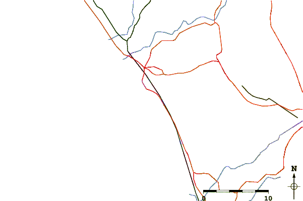 Roads and rivers around Ponto