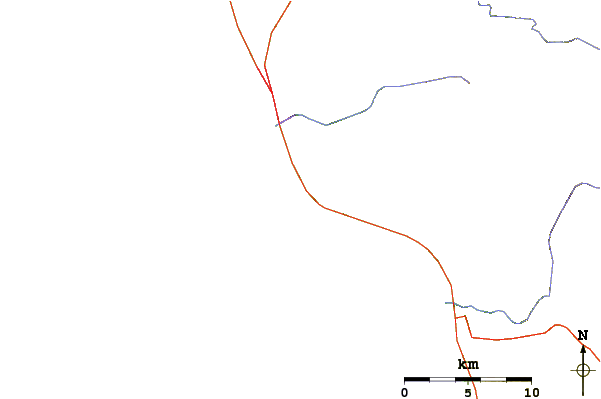 Roads and rivers around Popotla