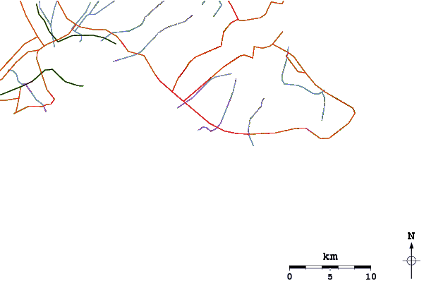 Roads and rivers around Populars