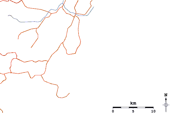 Roads and rivers around Porangahau River Mouth