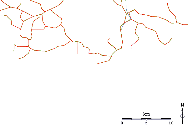 Roads and rivers around Porpoise Bay