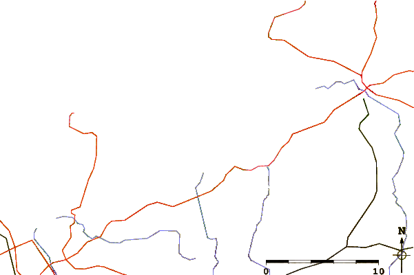 Roads and rivers around Pors Ar Ville