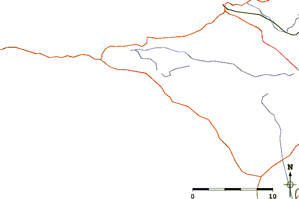 Roads and rivers around Pors Poulhan