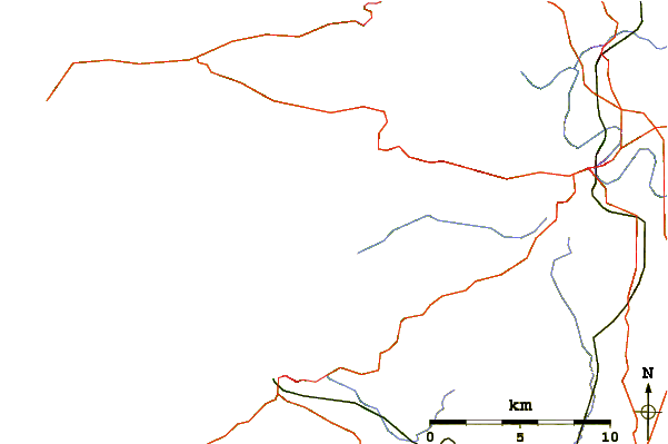 Roads and rivers around Pors Ar Vag