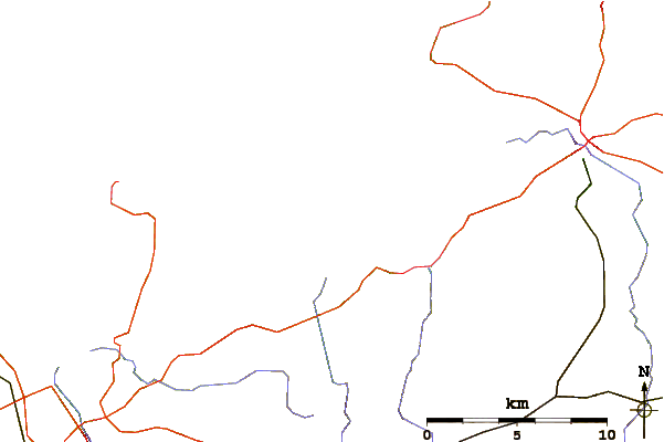 Roads and rivers around Pors Ar Ville