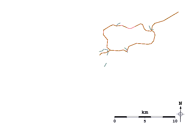 Roads and rivers around Port Bharrapol (Tiree)